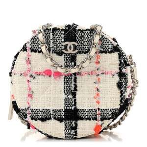 Chanel Tweed Quilted Round Clutch With #230855C19B